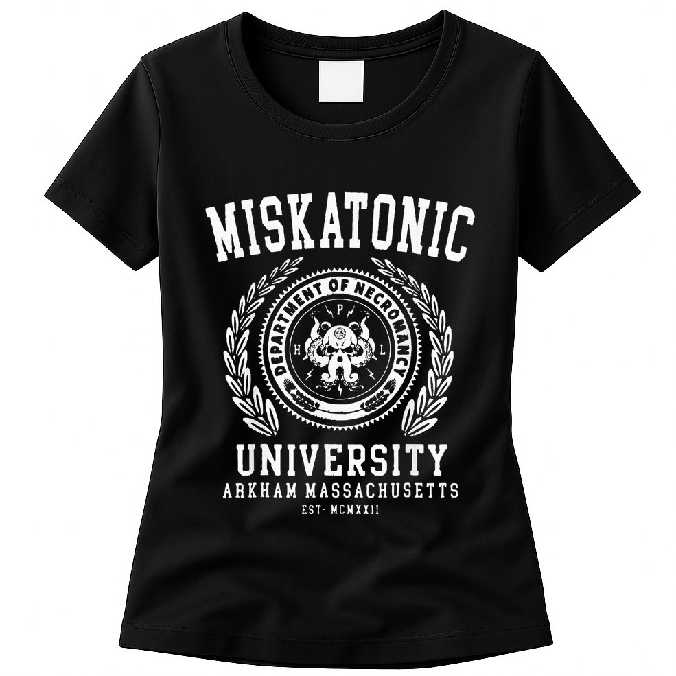 Miskatonic University Arkham East Massachusetts Wcmxkll Womens T-Shirt