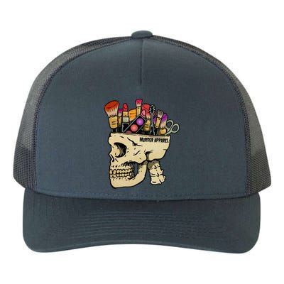 Make Up Addict Skull Gothic Gift Yupoong Adult 5-Panel Trucker Hat