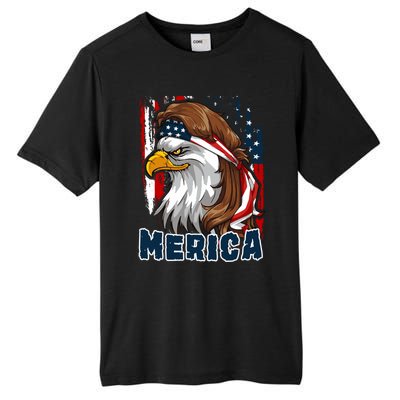 Merica Usa American Flag Eagle Mullet And Bandana Gift Tall Fusion ChromaSoft Performance T-Shirt