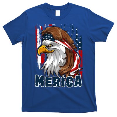 Merica Usa American Flag Eagle Mullet And Bandana Gift T-Shirt