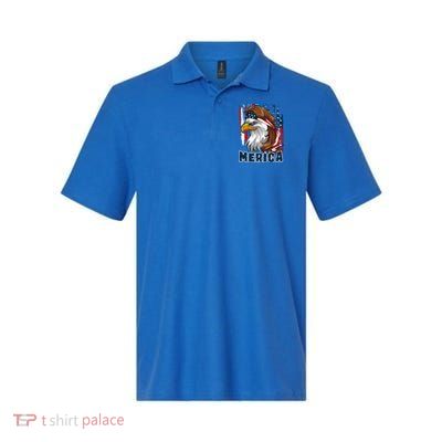 Merica Usa American Flag Eagle Mullet And Bandana Gift Polo