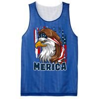 Merica Usa American Flag Eagle Mullet And Bandana Gift Mesh Reversible Basketball Jersey Tank