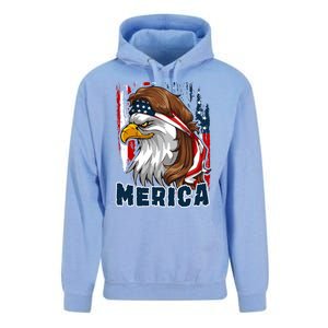 Merica Usa American Flag Eagle Mullet And Bandana Gift Unisex Surf Hoodie