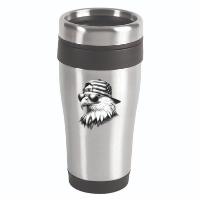 Merica Usa American Flag Patriotic 4th Of July Bald Eagle 16oz Travel Tumbler