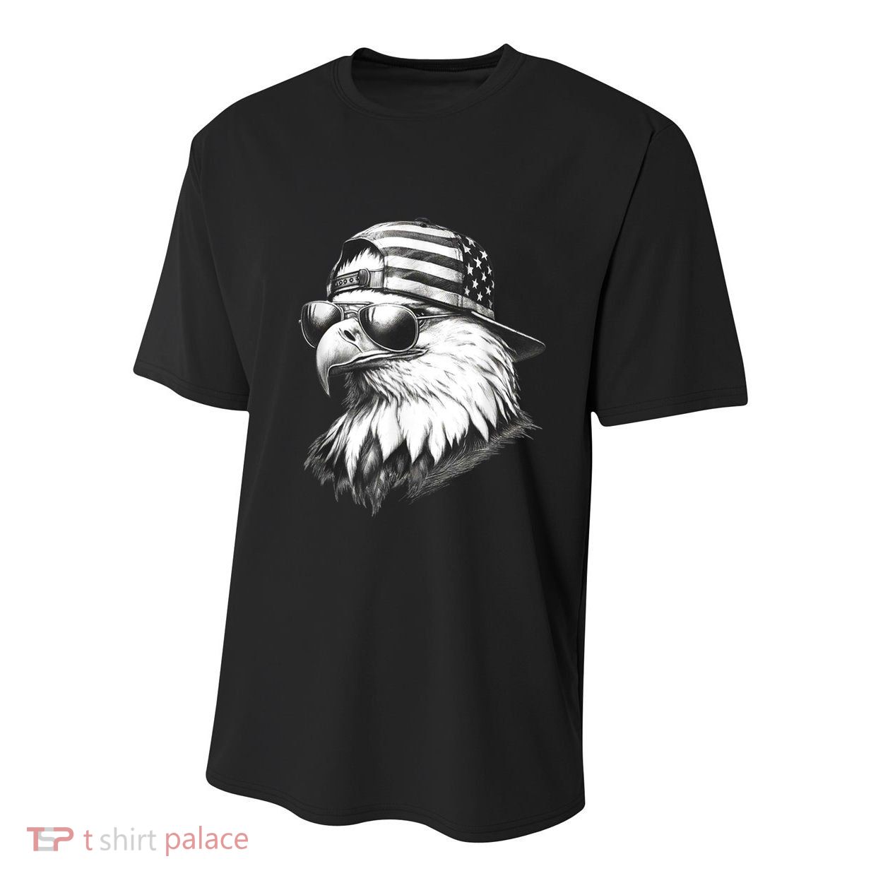 Merica Usa American Flag Patriotic 4th Of July Bald Eagle Youth Performance Sprint T-Shirt