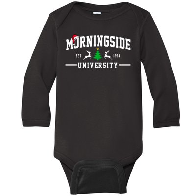 Morningside University Arch Christmas Design Vintage Funny Baby Long Sleeve Bodysuit