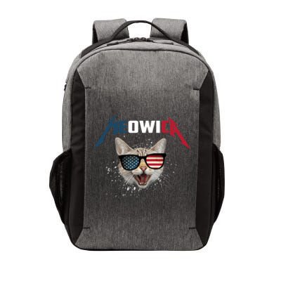 Meowica USA American Flag Cat Funny Patriotic 4th Of July Vector Backpack