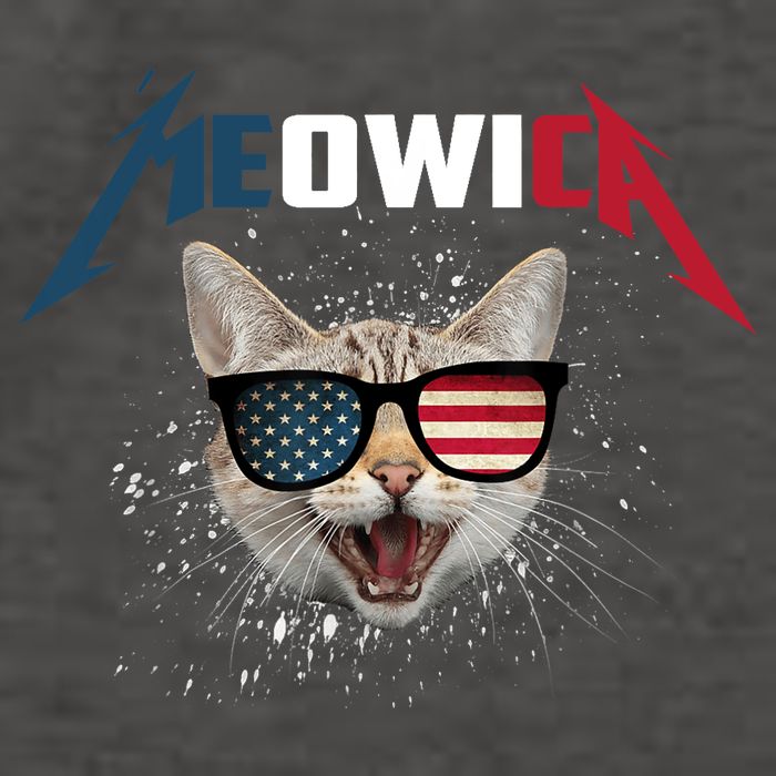 Meowica USA American Flag Cat Funny Patriotic 4th Of July Vector Backpack