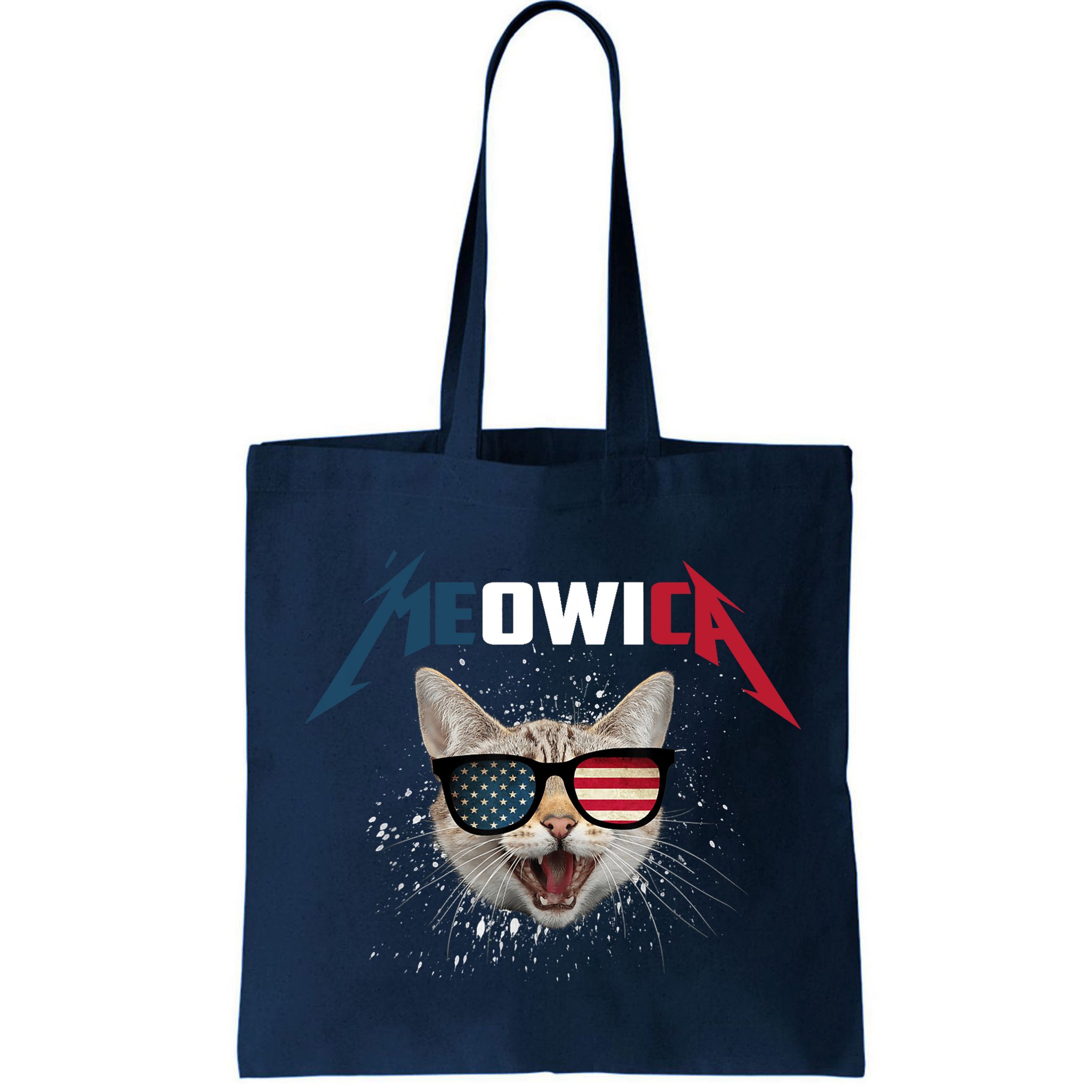 Meowica USA American Flag Cat Funny Patriotic 4th Of July Bag