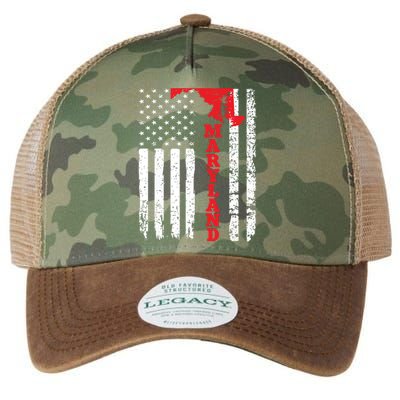 Maryland Usa American Flag State Native Born Legacy Tie Dye Trucker Hat