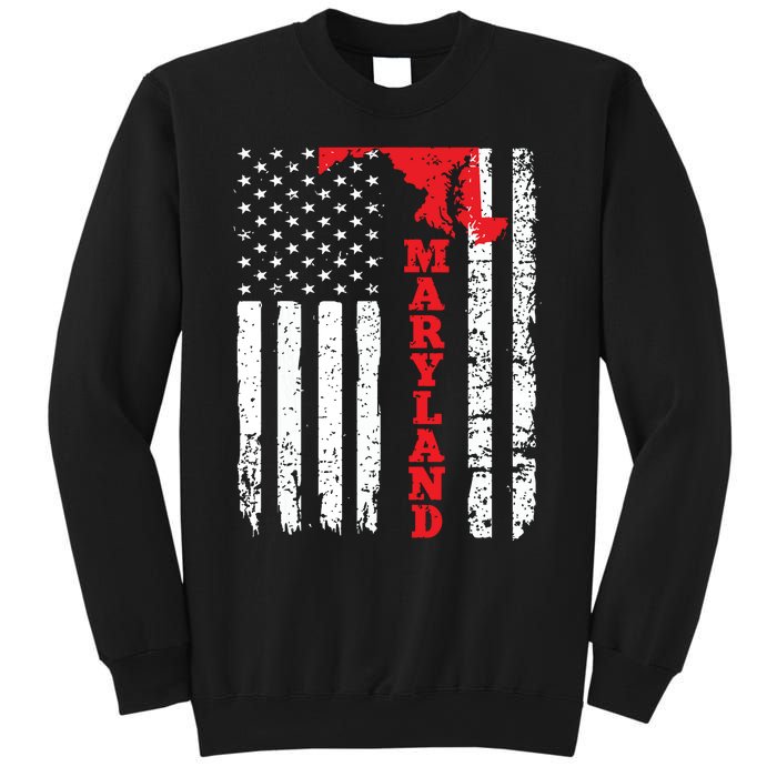 Maryland Usa American Flag State Native Born Sweatshirt