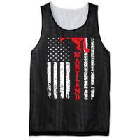 Maryland Usa American Flag State Native Born Mesh Reversible Basketball Jersey Tank