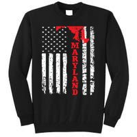 Maryland Usa American Flag State Native Born Tall Sweatshirt