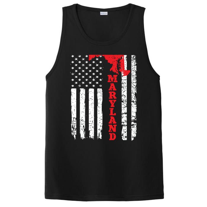 Maryland Usa American Flag State Native Born PosiCharge Competitor Tank