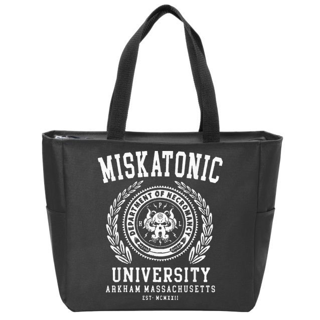 Miskatonic University Arkham East Massachusetts Wcmxkll Zip Tote Bag