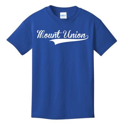 Mount Union Baseball Vintage Retro Font Cute Gift Kids T-Shirt