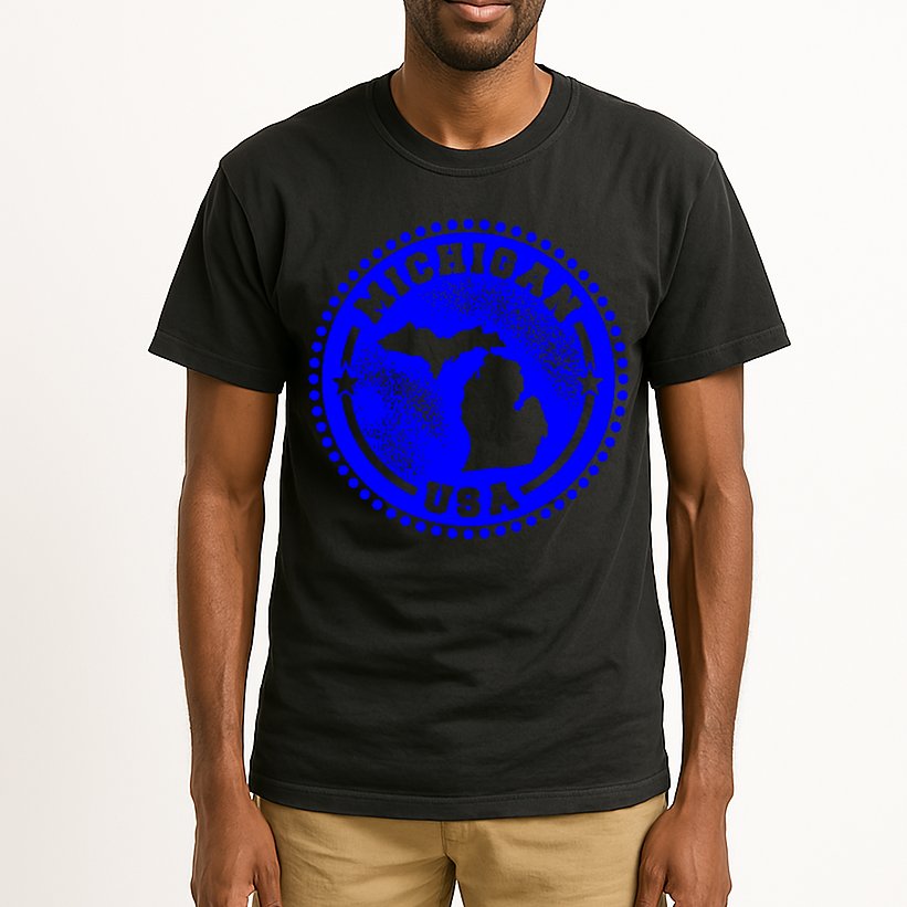 Michigan USA Blue Logo Tall T-Shirt