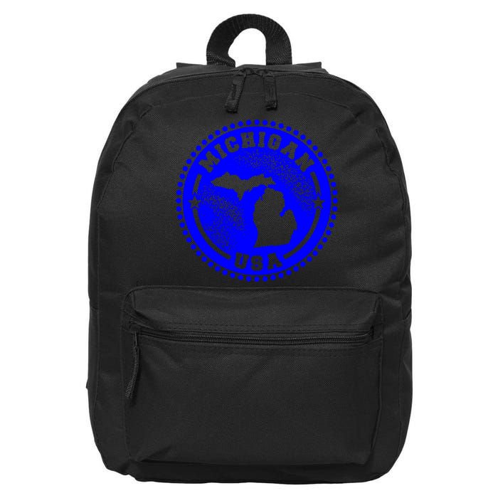 Michigan USA Blue Logo 16 in Basic Backpack