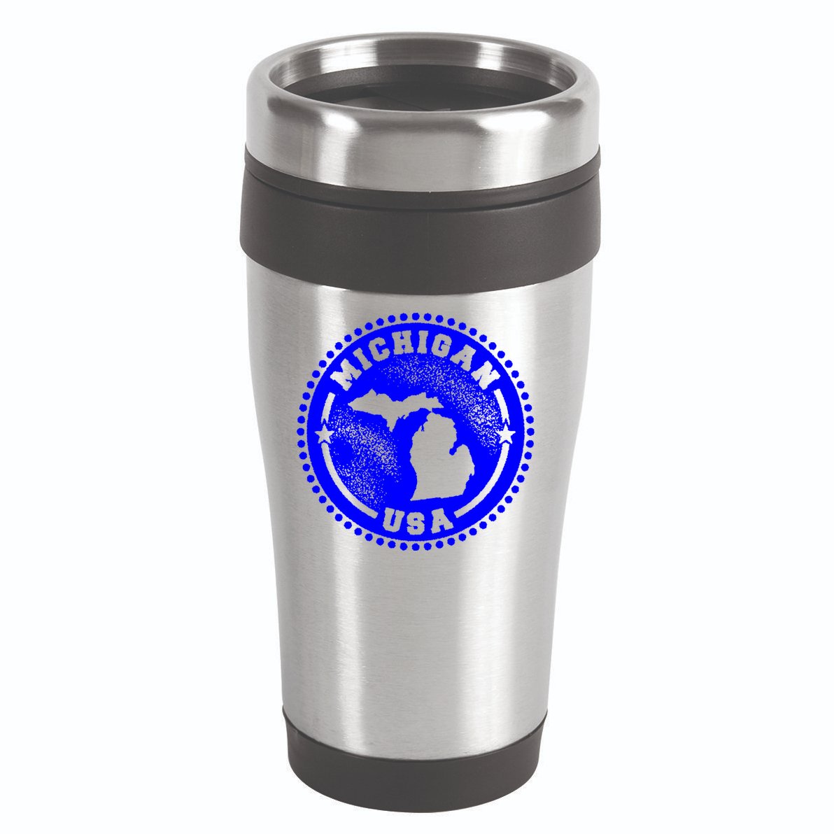 Michigan USA Blue Logo 16oz Travel Tumbler