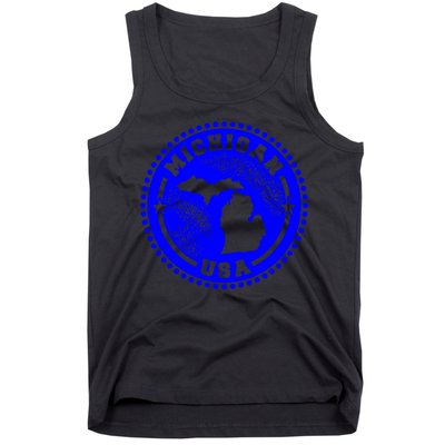 Michigan USA Blue Logo Tank Top