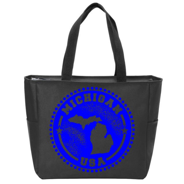Michigan USA Blue Logo Zip Tote Bag