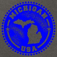Michigan USA Blue Logo Cotton Canvas Backpack