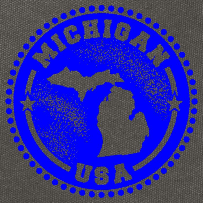 Michigan USA Blue Logo Cotton Canvas Backpack