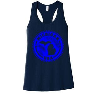 Michigan USA Blue Logo Women's Racerback Tank