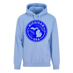 Michigan USA Blue Logo Unisex Surf Hoodie