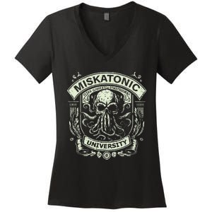 Miskatonic University Cthulhu Mythos Necronomicon Women's V-Neck T-Shirt