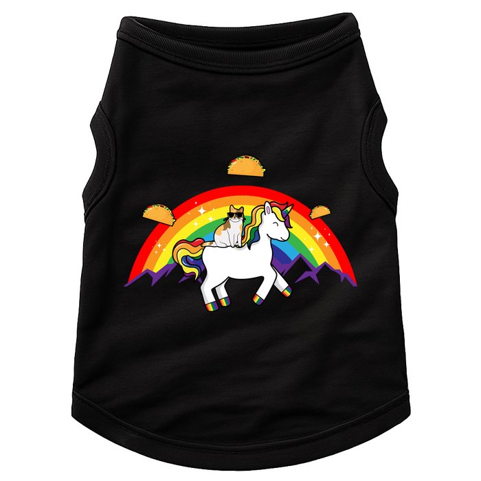 Magical Unicorn Cat Taco Rainbow Doggie Tank