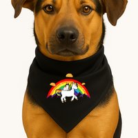 Magical Unicorn Cat Taco Rainbow USA-Made Doggie Bandana