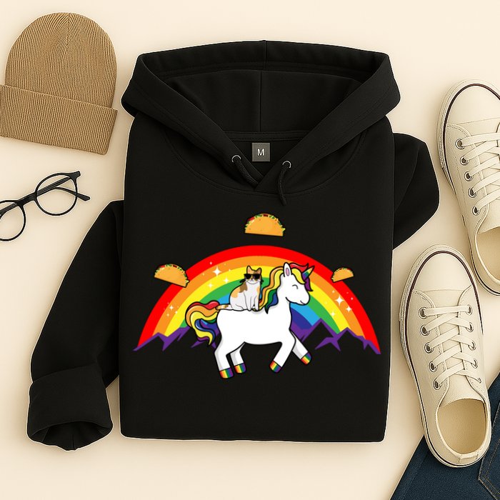 Magical Unicorn Cat Taco Rainbow Hoodie