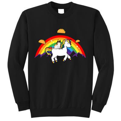 Magical Unicorn Cat Taco Rainbow Sweatshirt