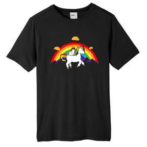 Magical Unicorn Cat Taco Rainbow Tall Fusion ChromaSoft Performance T-Shirt