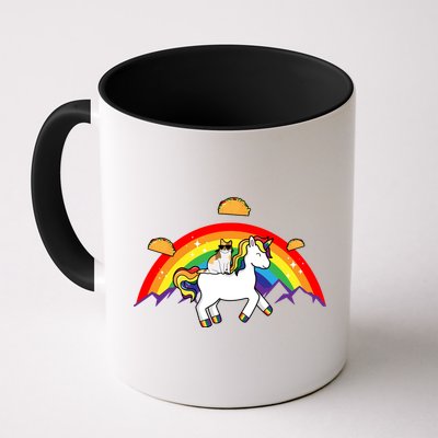 Magical Unicorn Cat Taco Rainbow Mug