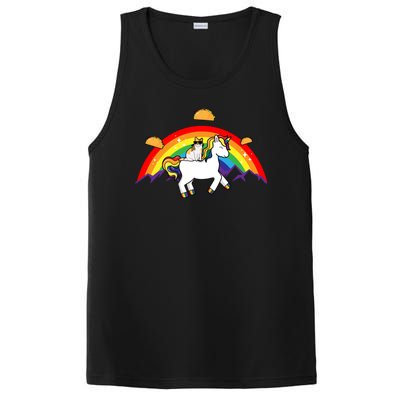 Magical Unicorn Cat Taco Rainbow PosiCharge Competitor Tank