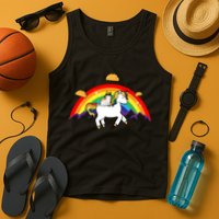 Magical Unicorn Cat Taco Rainbow Tank Top