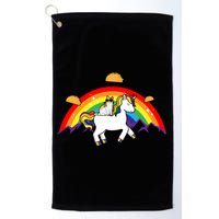 Magical Unicorn Cat Taco Rainbow Golf Towel