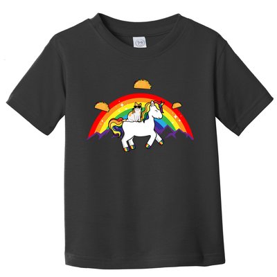 Magical Unicorn Cat Taco Rainbow Toddler T-Shirt