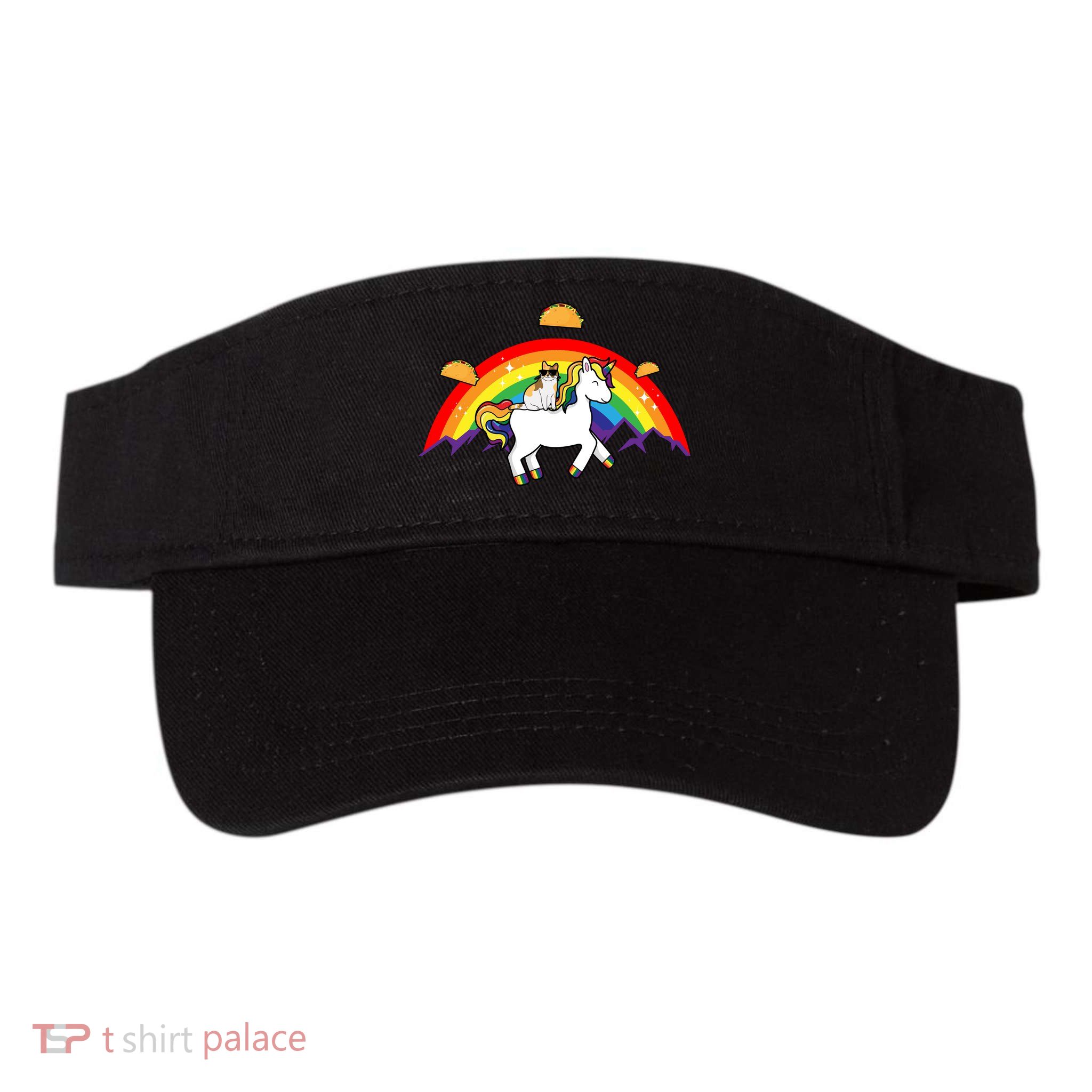 Magical Unicorn Cat Taco Rainbow Visor
