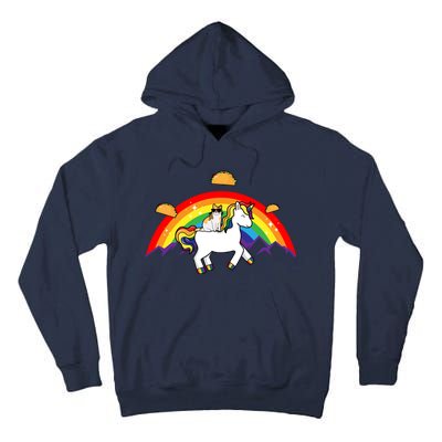 Magical Unicorn Cat Taco Rainbow Tall Hoodie