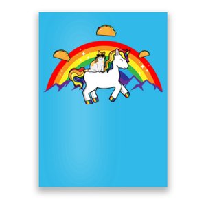 Magical Unicorn Cat Taco Rainbow Poster