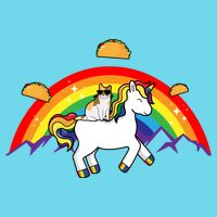 Magical Unicorn Cat Taco Rainbow Poster