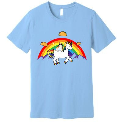 Magical Unicorn Cat Taco Rainbow Premium T-Shirt