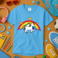 Magical Unicorn Cat Taco Rainbow Kids T-Shirt