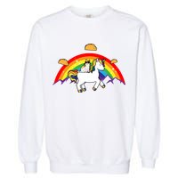 Magical Unicorn Cat Taco Rainbow Garment-Dyed Sweatshirt