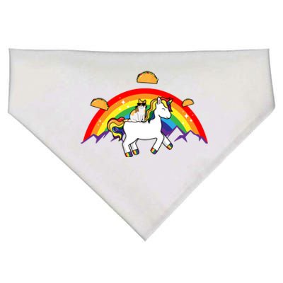 Magical Unicorn Cat Taco Rainbow USA-Made Doggie Bandana