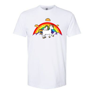 Magical Unicorn Cat Taco Rainbow Softstyle® CVC T-Shirt