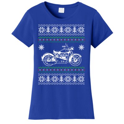 Motorcycle Ugly Christmas Motorcycle Rider Xmas Party Biker Gift Women's T-Shirt